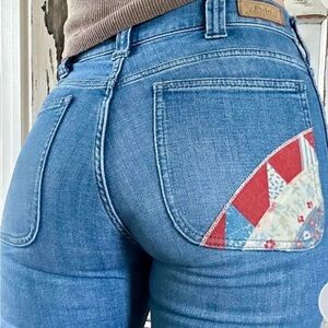 Polo by Ralph Lauren Blue Jeans with Patchwork Detail